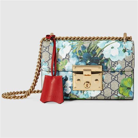 gucci padlock blooms blue|gucci luggage padlock.